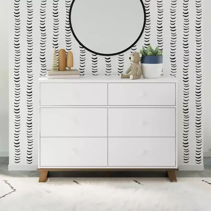 Modern 6-Drawer Double Dresser