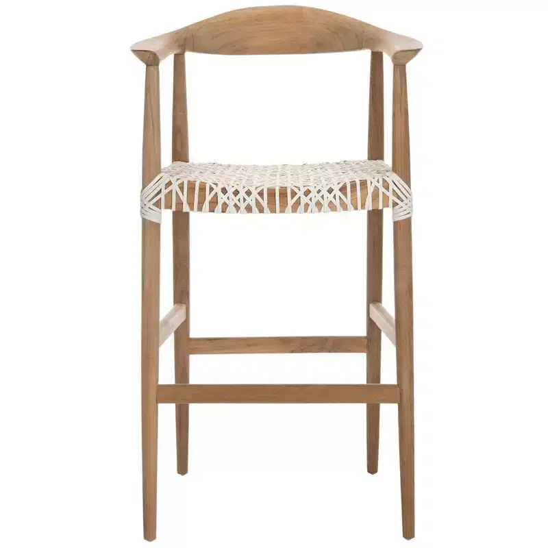 Bandelier Barstool - BST1005 - Natural/White - Safavieh