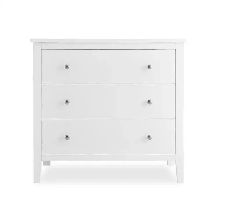 Delta Children Campbell 3 Drawer Dresser, Bianca White