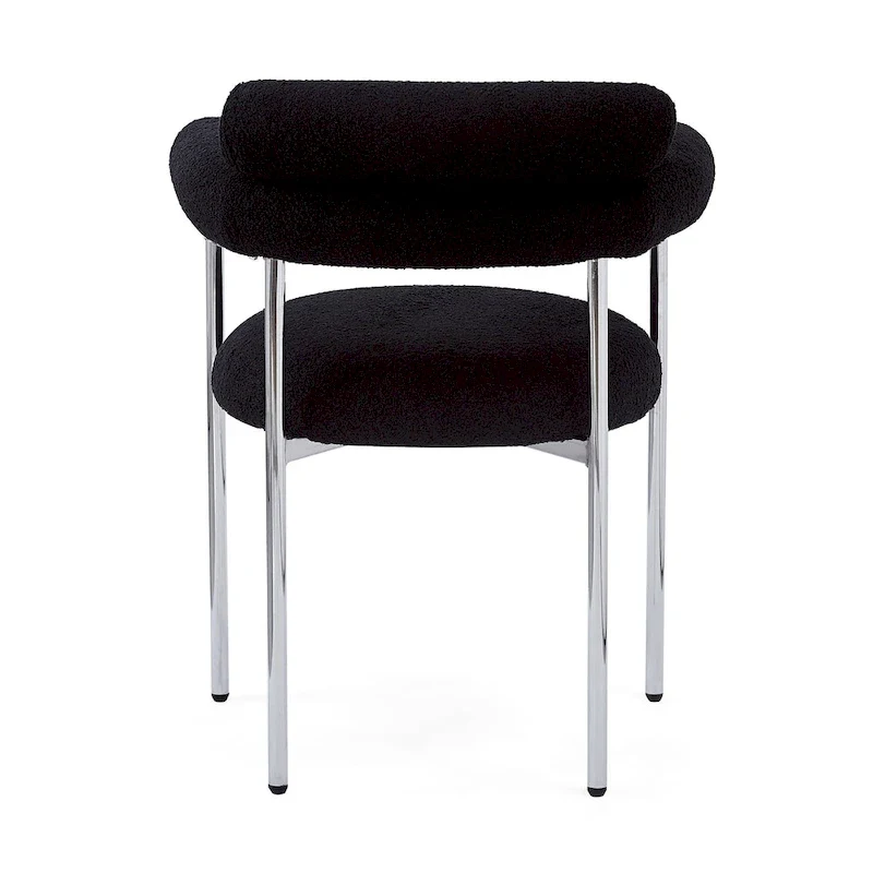 Naci Modern Fabric Arm Dining Chairs with Metal legs by Christopher Knight Home