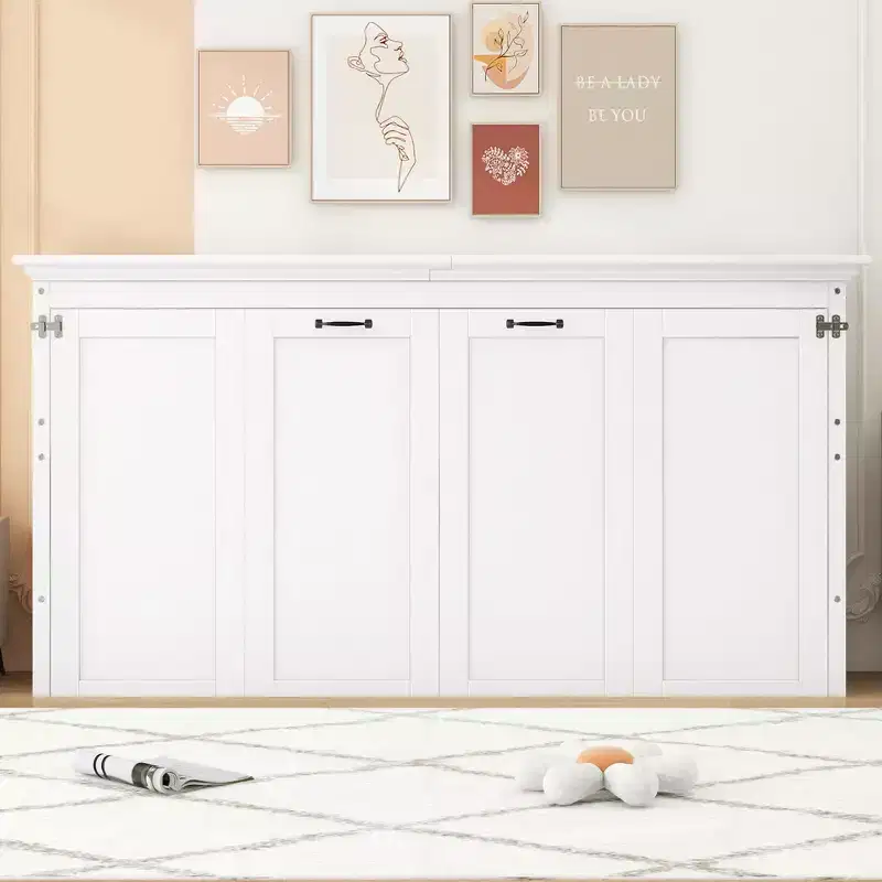 Twin/Full Size Murphy Bed, Foldable Bed - Transforms into a Cabinet, Space Saving Design