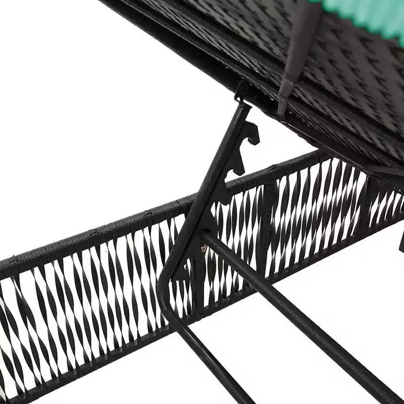vidaXL Patio Sun Lounger PE rattan, Powder-coated steel Standard