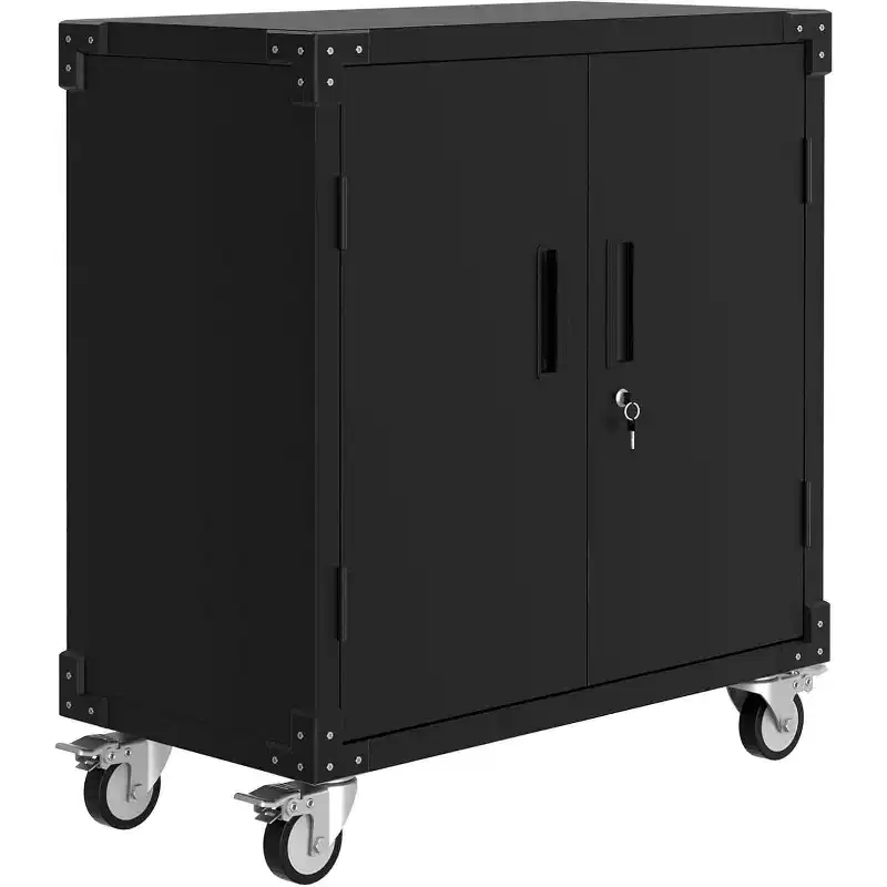 Heavy Duty Rolling Metal Tool Storage Cabinet with Adjustable Shelf and Locks for Garage and Workshop