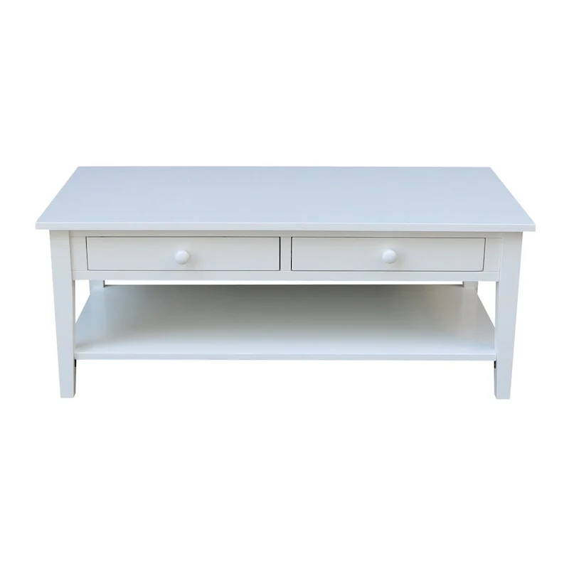 Spencer Solid Parawood Coffee Table - 48 in. W x 24 in. D x 19 in. H