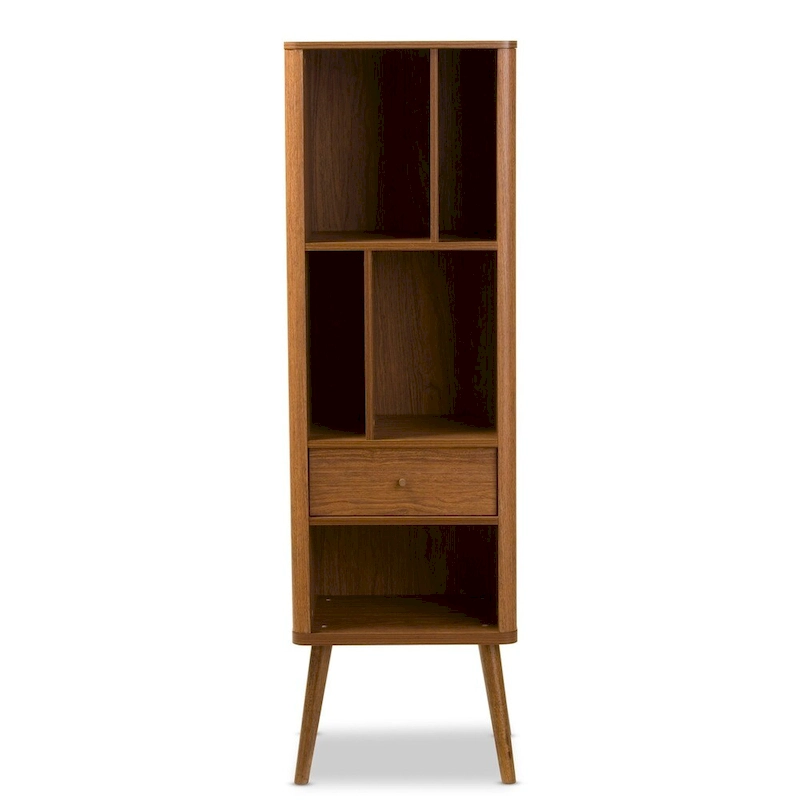 Baxton Studio Ellingham Mid-century Retro Modern 1-drawer Sideboard Storage Cabinet Bookcase Organizer