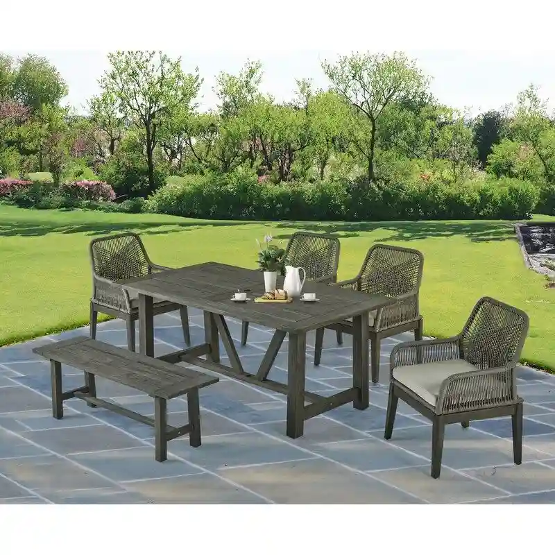 Best Quality Furniture Wood Patio Sets with Umbrella Hole