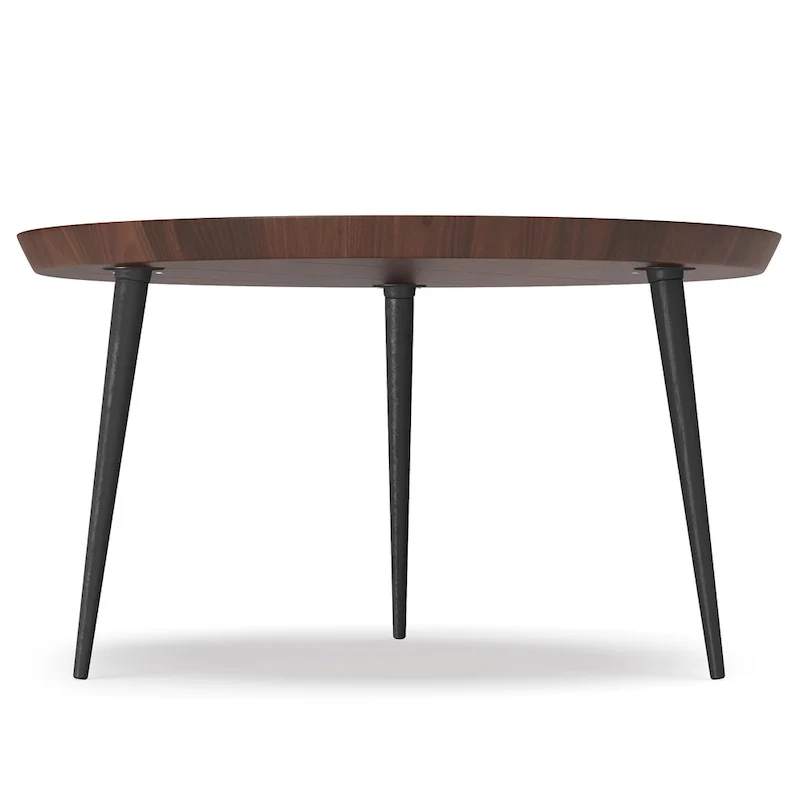 WYNDENHALL Joellla Modern Industrial Coffee Table in Cognac - 30 d x 30 w x 16 h