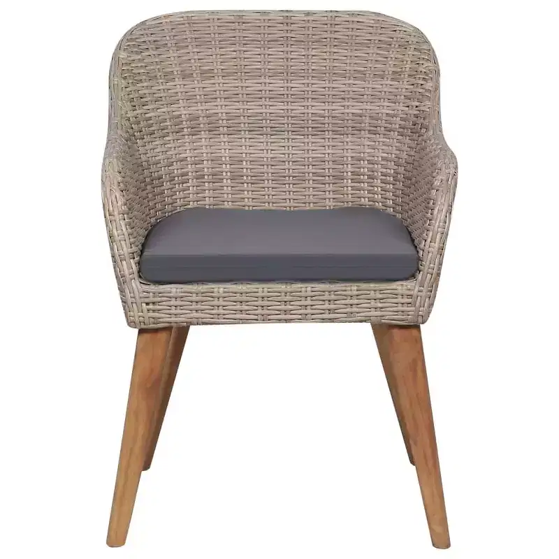 vidaXL Garden Chair 2 pcs 62.5 x 55 x 82 cm Poly Rattan