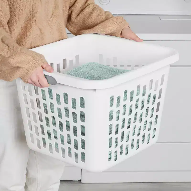 Sterilite Laundry Basket, Plastic Hamper with Handles
