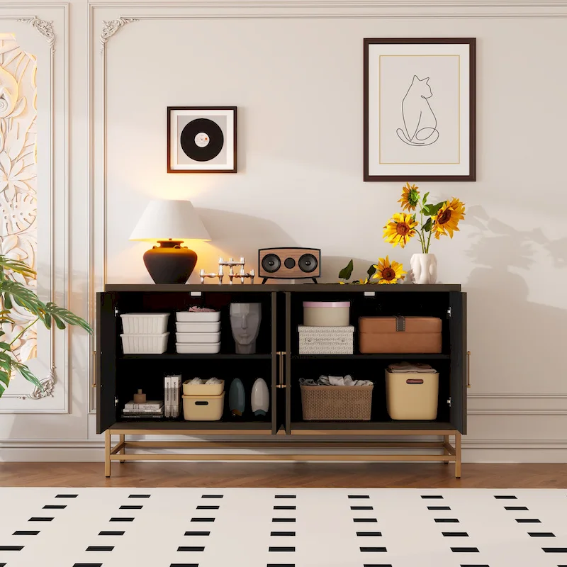 Sideboard Buffet Cabinet with Adjustable Shelves