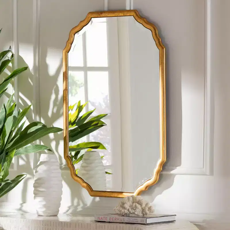 Baxton Studio Pacino Antique Goldleaf Accent Wall Mirror