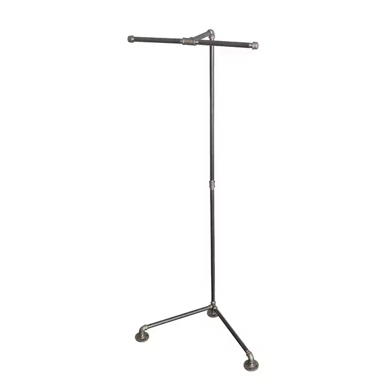 Freestanding Tee-Style Pipe Clothing Rack