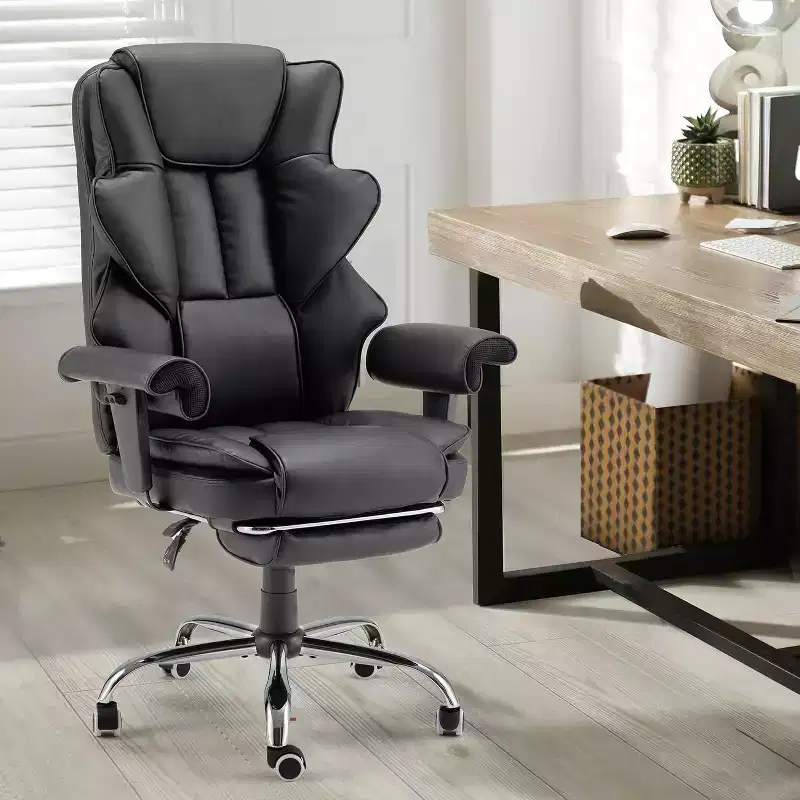 6-Point Massage Office Chair, Black