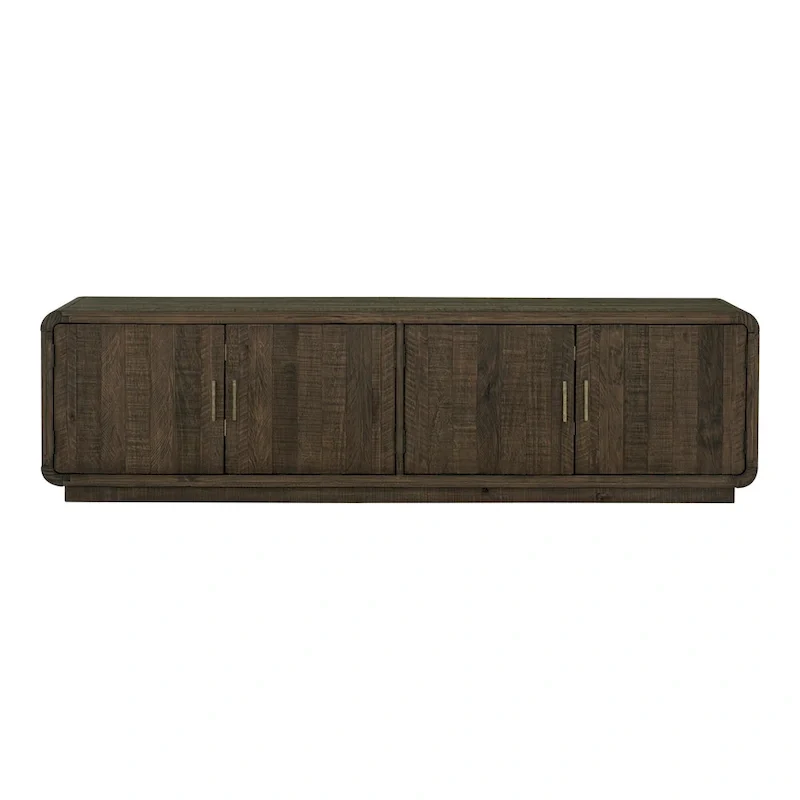 Aurelle Home Modima Rustic Rounded Edge Entertainment Center