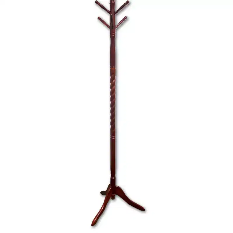 71.5 in. Freestanding Hall Tree Coat Rack with 6 Hooks, Cherry
