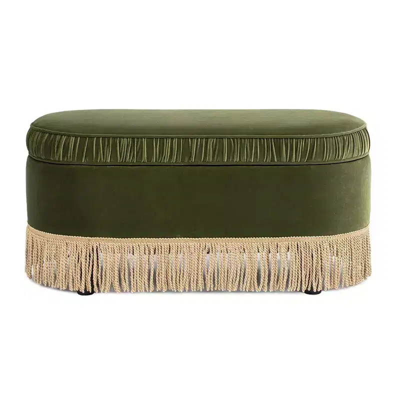Jennifer Taylor Home Serena 38 Oval Storage Bench Ottoman