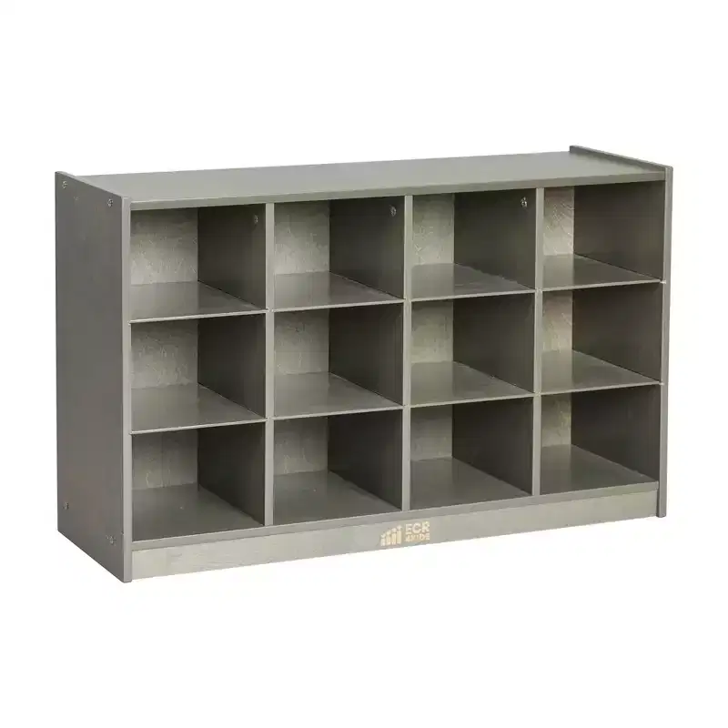 ECR4Kids 12 Cubby Mobile Tray Storage Cabinet, 3x4, Classroom Furniture