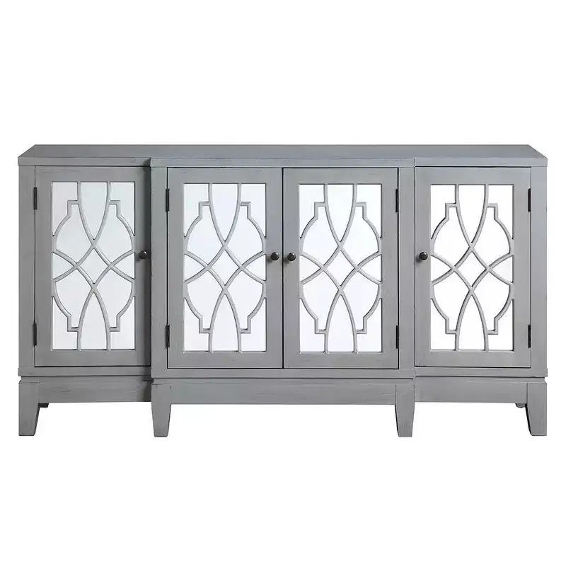 60" Magdi Accent Table Antique Gray Finish - Acme Furniture