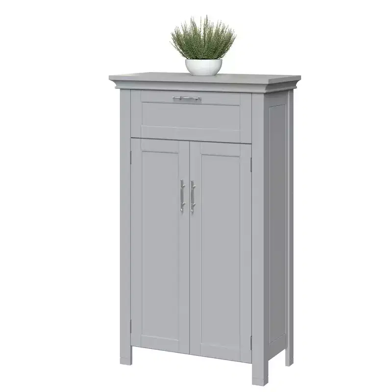 RiverRidge Somerset Two-Door Bathroom and Laundry Storage Cabinet with Drawer and Adjustable Shelf