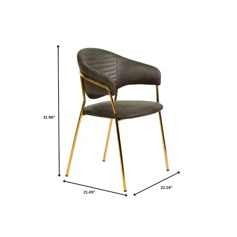 Upholstered Dining Chair Set of 2 Velvet Camelback Stainless Steel Legs 330 lbs