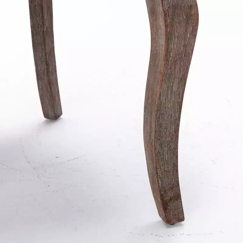 Okak Retro Dining Chairs Set of 2, Comfy Fabric Chairs with Thick Cushions, Kitchen Side Chairs with Solid Wood Legs Bronze Nail Head