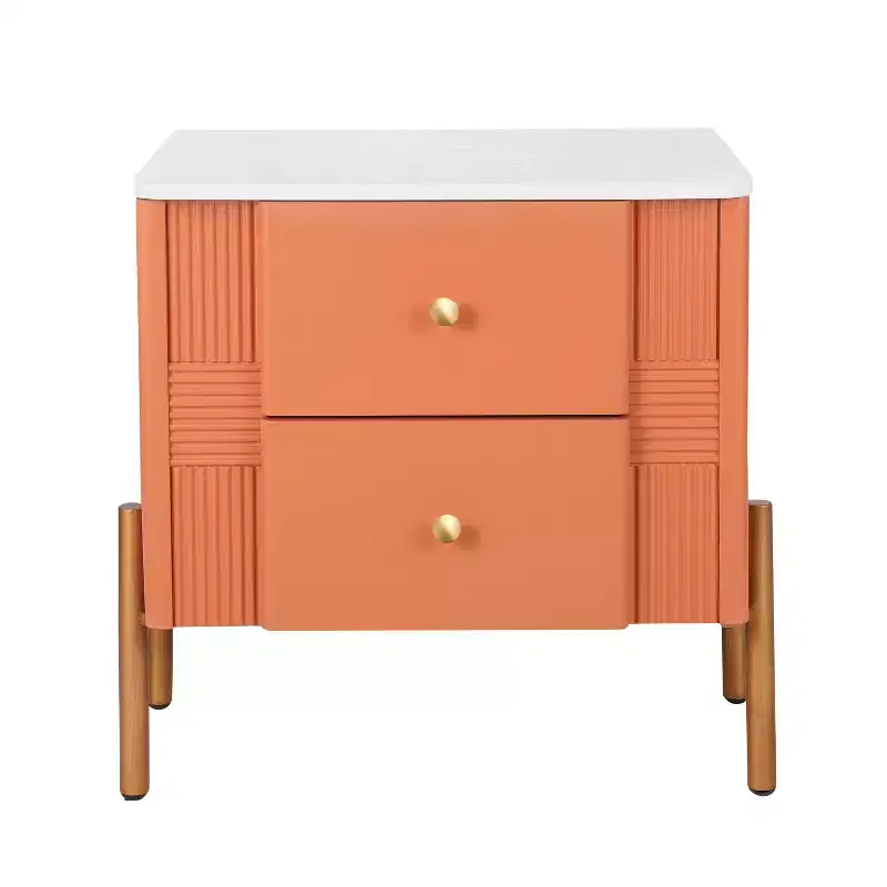 Christopher Knight Home Eilidh Modern Wood and Metal Nightstand with 2 Drawers