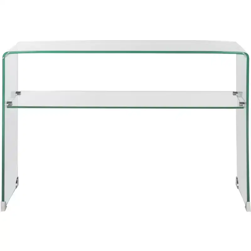 Hollis Glass Console Table - FOX6013A - Clear - Safavieh Couture