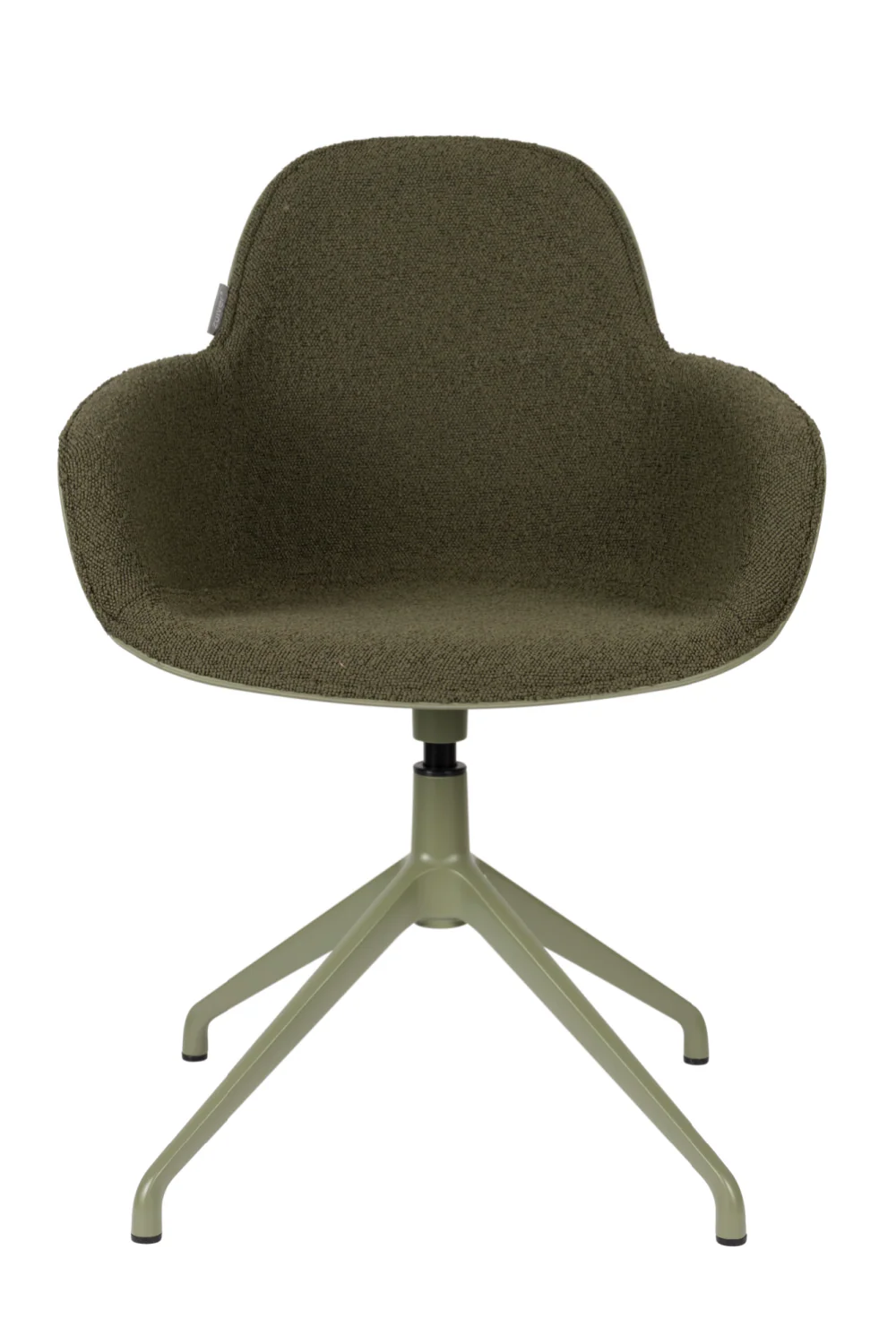 Green Upholstered Swivel Armchairs (2)