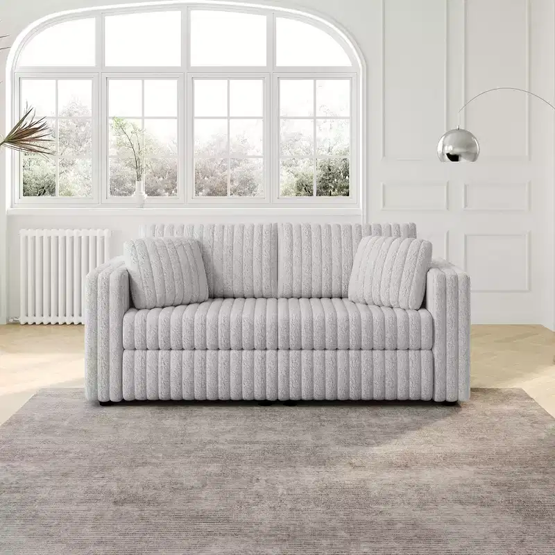 TUYOHW 75.6 Inch Modern 2-Seater Sofa with 2 Pillows for Living Room,Apartment,Office