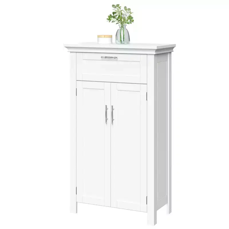 RiverRidge Somerset Two-Door Bathroom and Laundry Storage Cabinet with Drawer and Adjustable Shelf