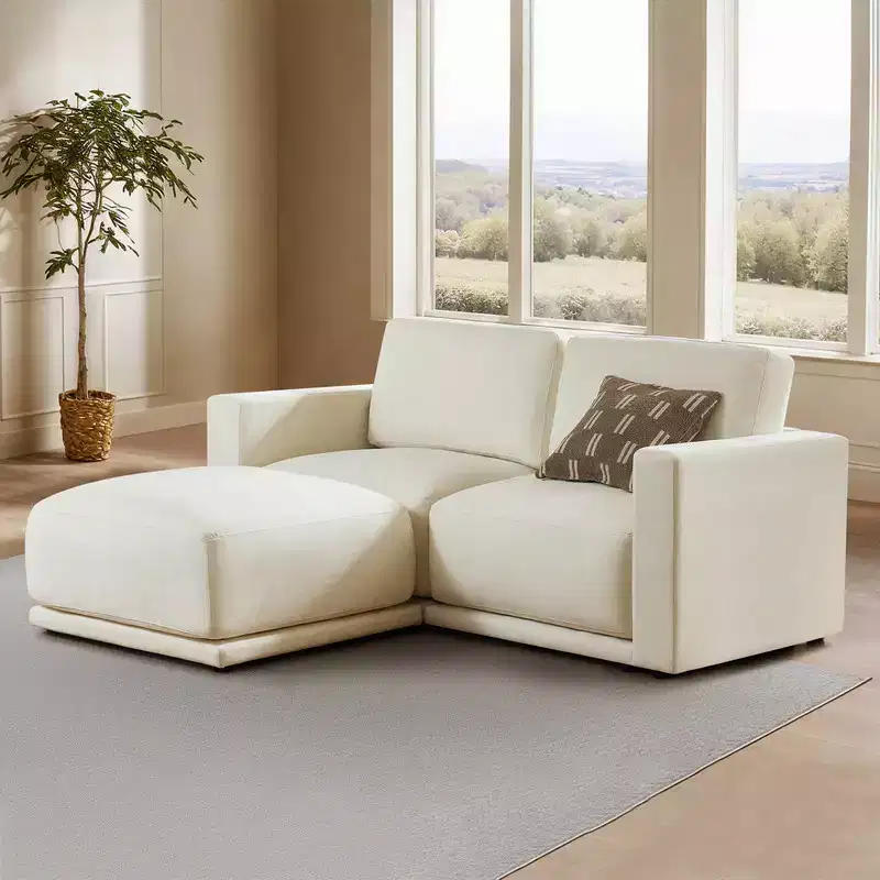 Spruce & Spring 3-Piece Oversized Modular Sectional Sofa Cloud Couch for Living Room