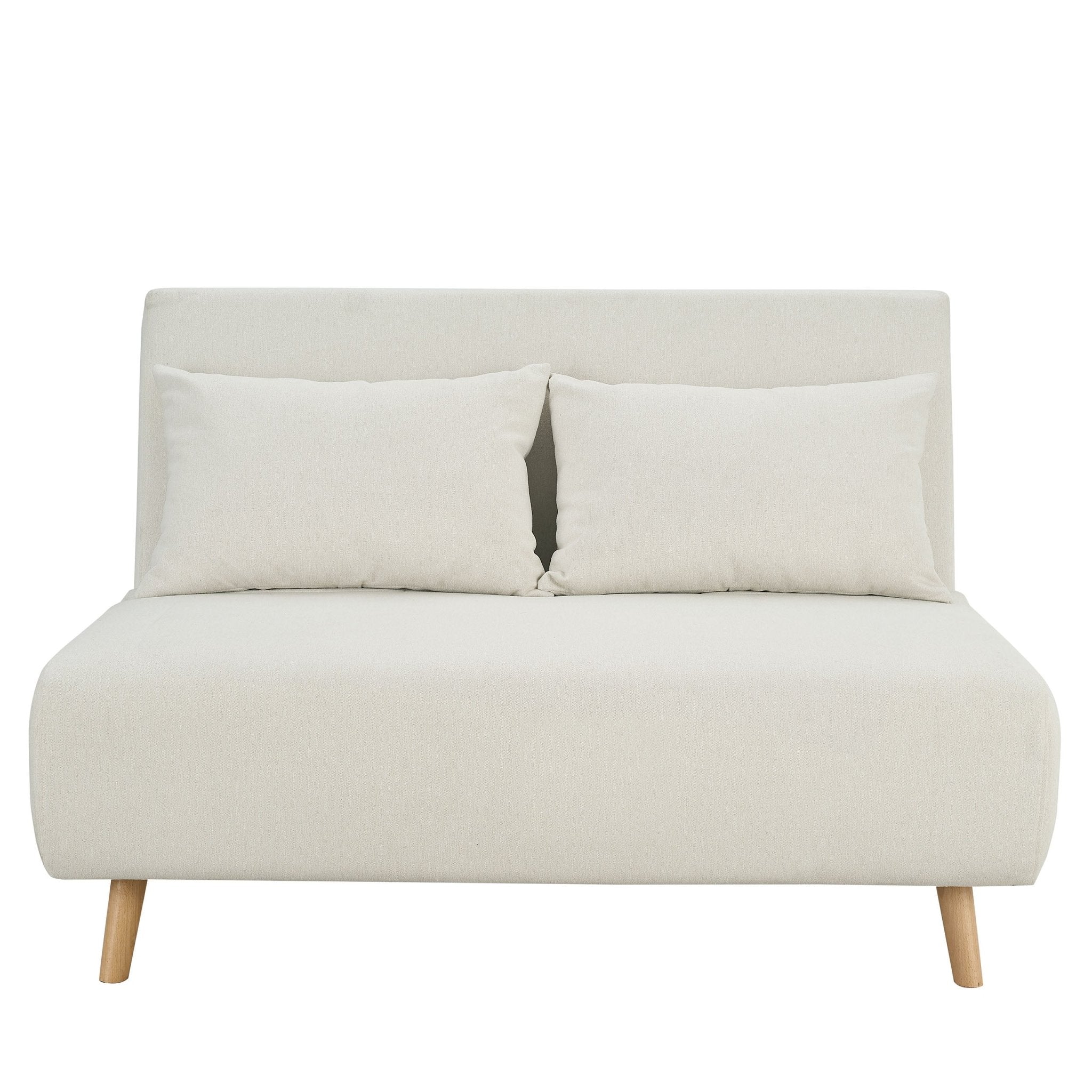 Double Sofa Bed - Cream Linen