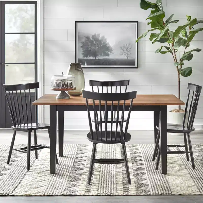 Solid Wood Farmhouse Rectangular Dining Table 60