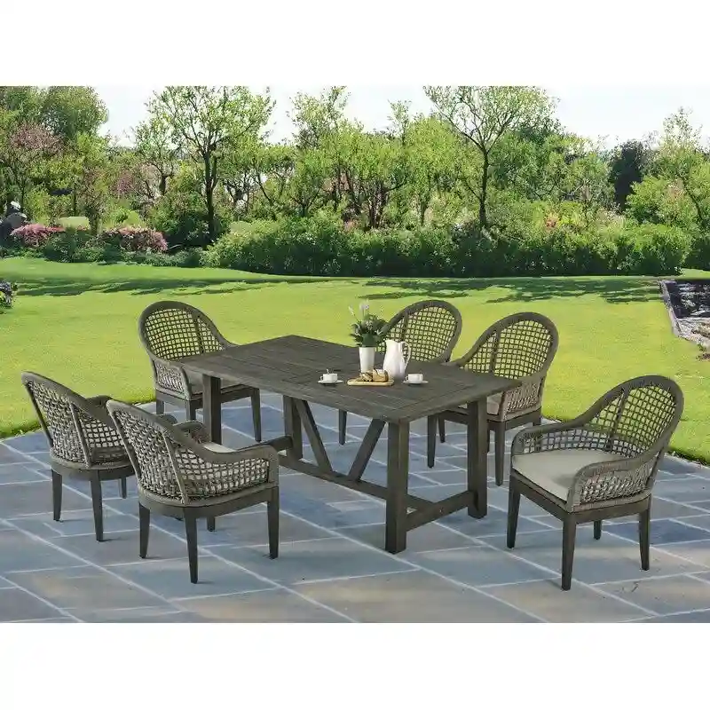 Best Quality Furniture Wood Patio Sets with Umbrella Hole