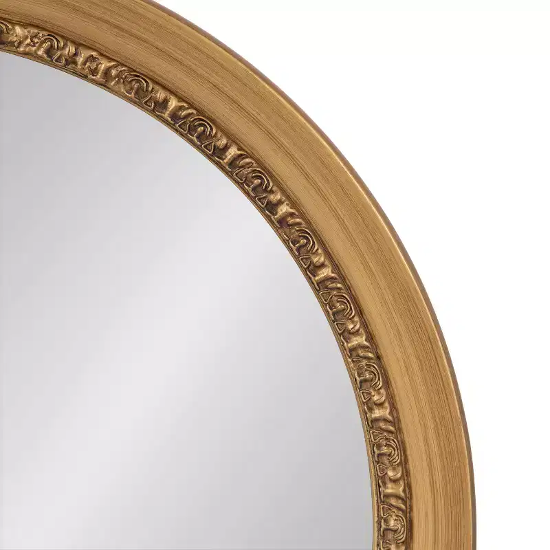 Kate & Laurel All Things Decor 26"x26" Wildomar Round Wall Mirror Gold
