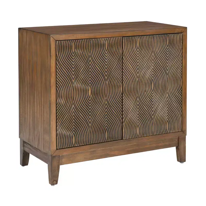 Powell Buchanan Solid Wood 2 Doors and 2 Shelves Accent Cabinet