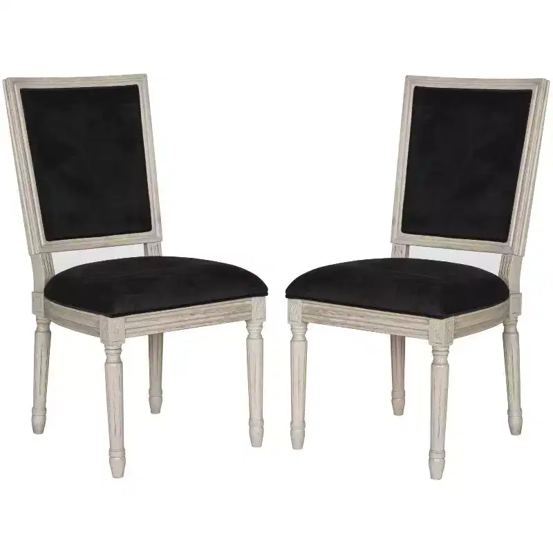 Buchanan 19 H French Brasserie Rectangle Side Chair (Set of 2) - FOX6229 - Safavieh Couture