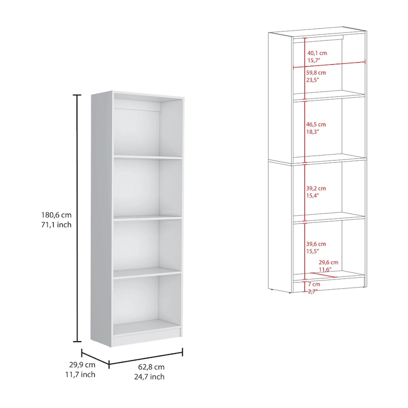 Kenyon 60 Wide 4-Shelf Bookcase Set of 3