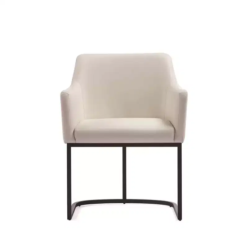 Serena Modern Leatherette Upholstered Dining Armchair - Manhattan Comfort