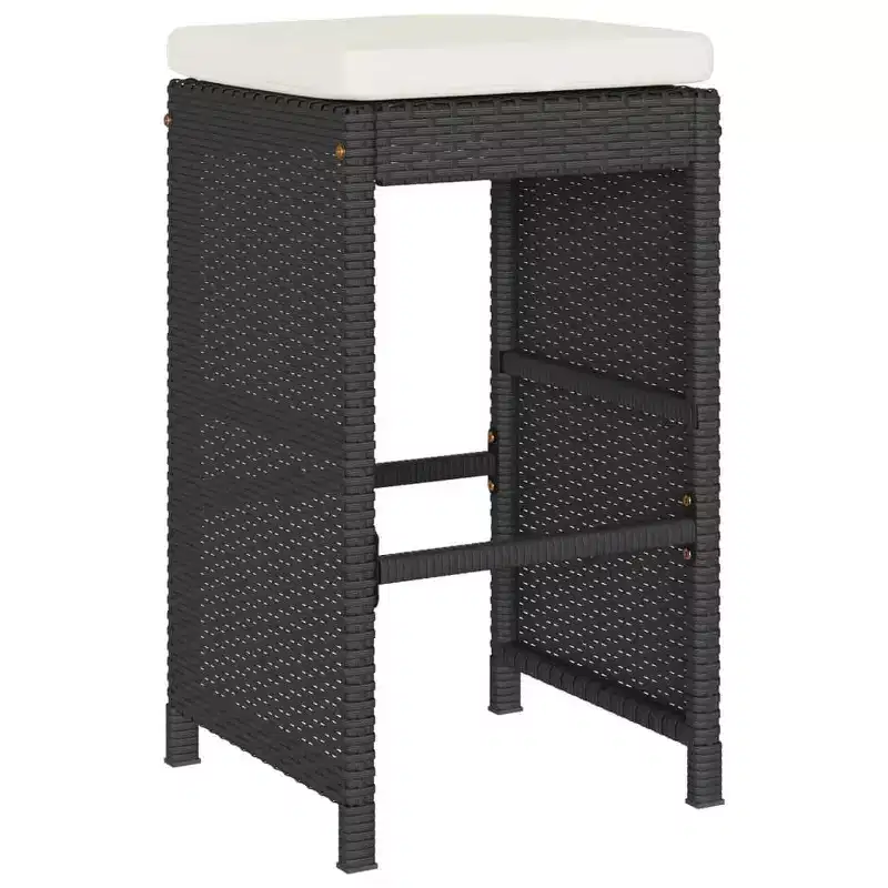 vidaXL Garden Bar Stool Set of 6 PE rattan Standard