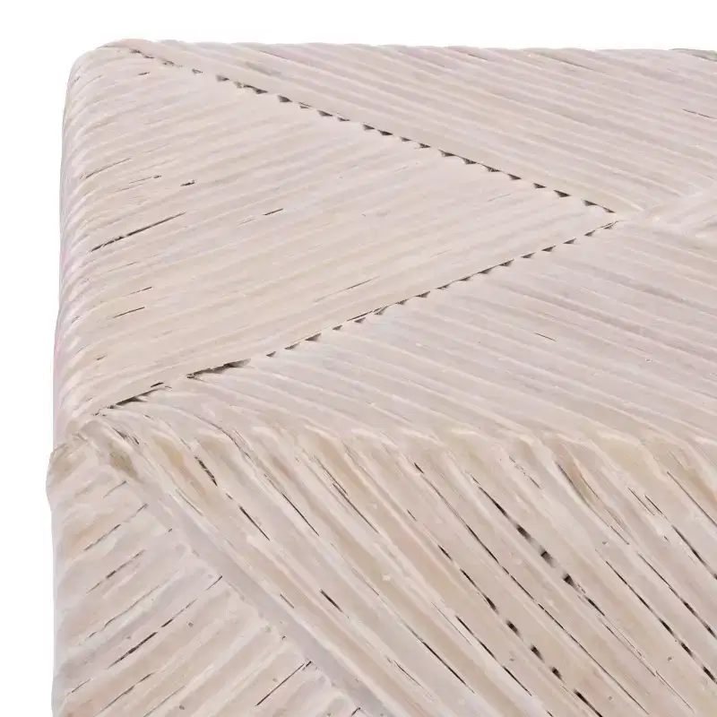 Wynrose Woven Rattan Ottoman - CWK2029 - Off-White - Safavieh Couture