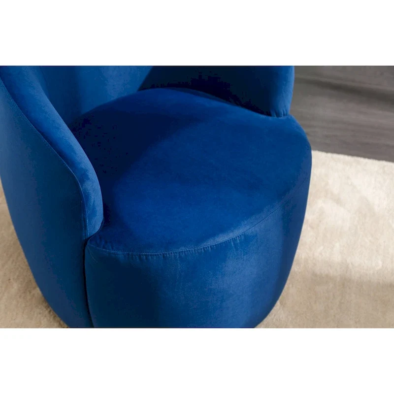 25.6 Swivel Barrel Chair with Black Coating