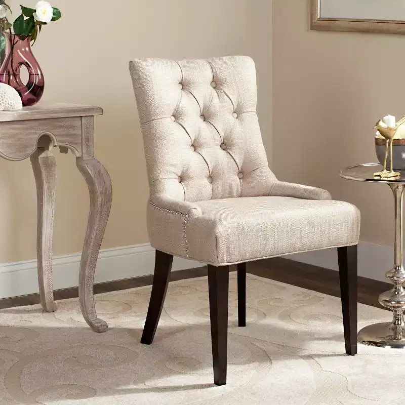 Amanda 19 H Tufted Dining Chair With Nail Head Trim - MCR4515 - Safavieh Couture