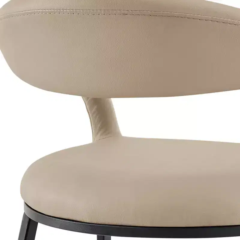 Armen Living 26 Ramona Iron and Faux Leather Counter Height Barstool