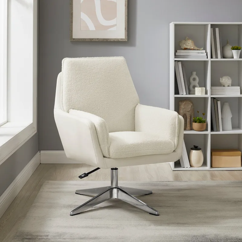 Marcia Swivel Sherpa Chair Accent Chair