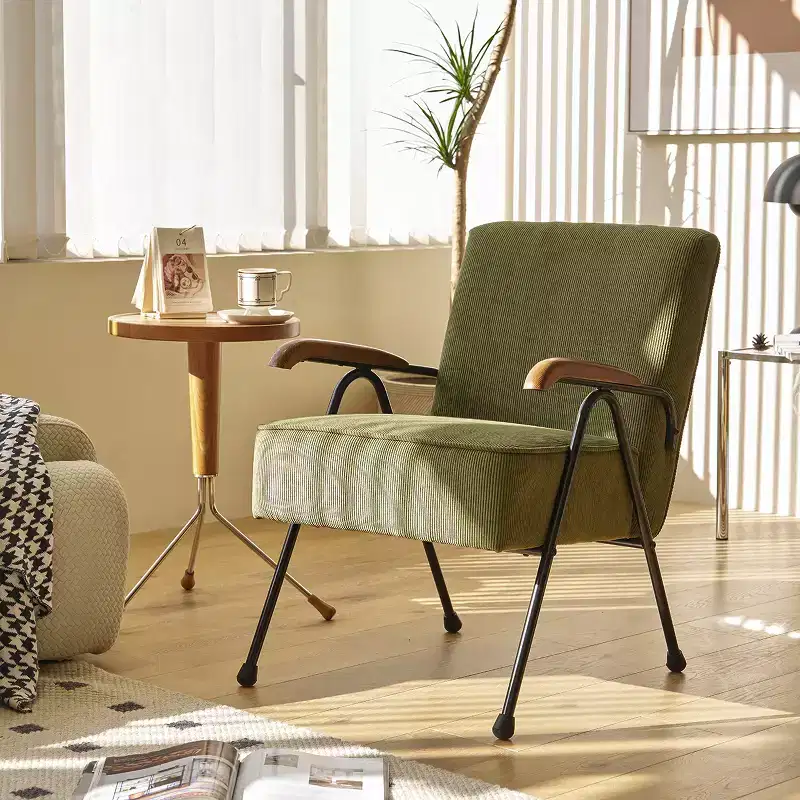 Pattern Colorful Fabric Armchair Modern Accent Chair High Back