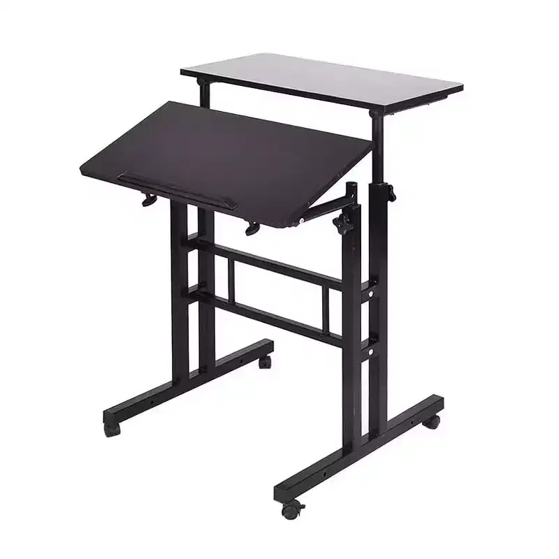 Adjustable Height Mobile Standing Desk with Wheels