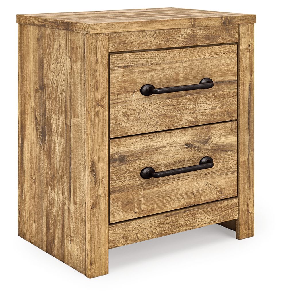 Two Drawer Night Stand - Brown — Approachable in character