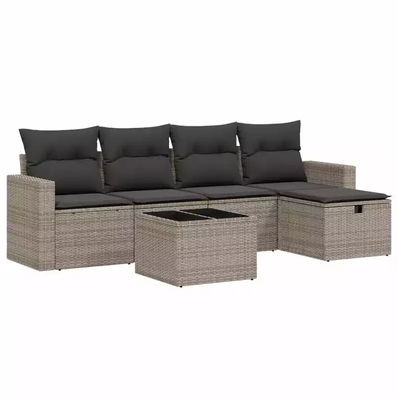 vidaXL Modular Garden Sofa Set in Different Colors with Cushions