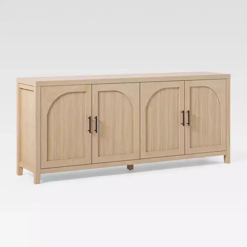 Saracina Home Modern 70 Fluted Sideboard with Arched Doors